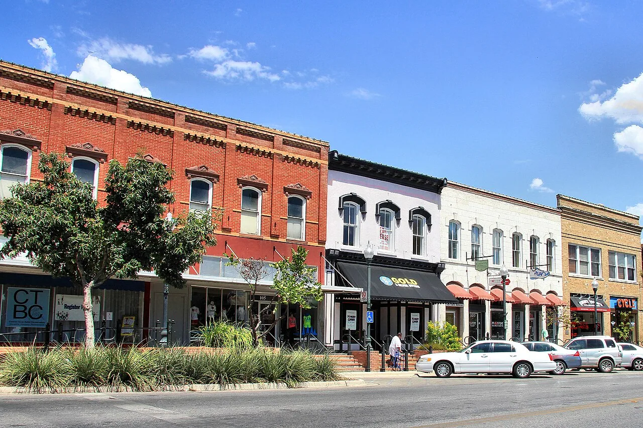 Historic downtown San Marcos, Texas