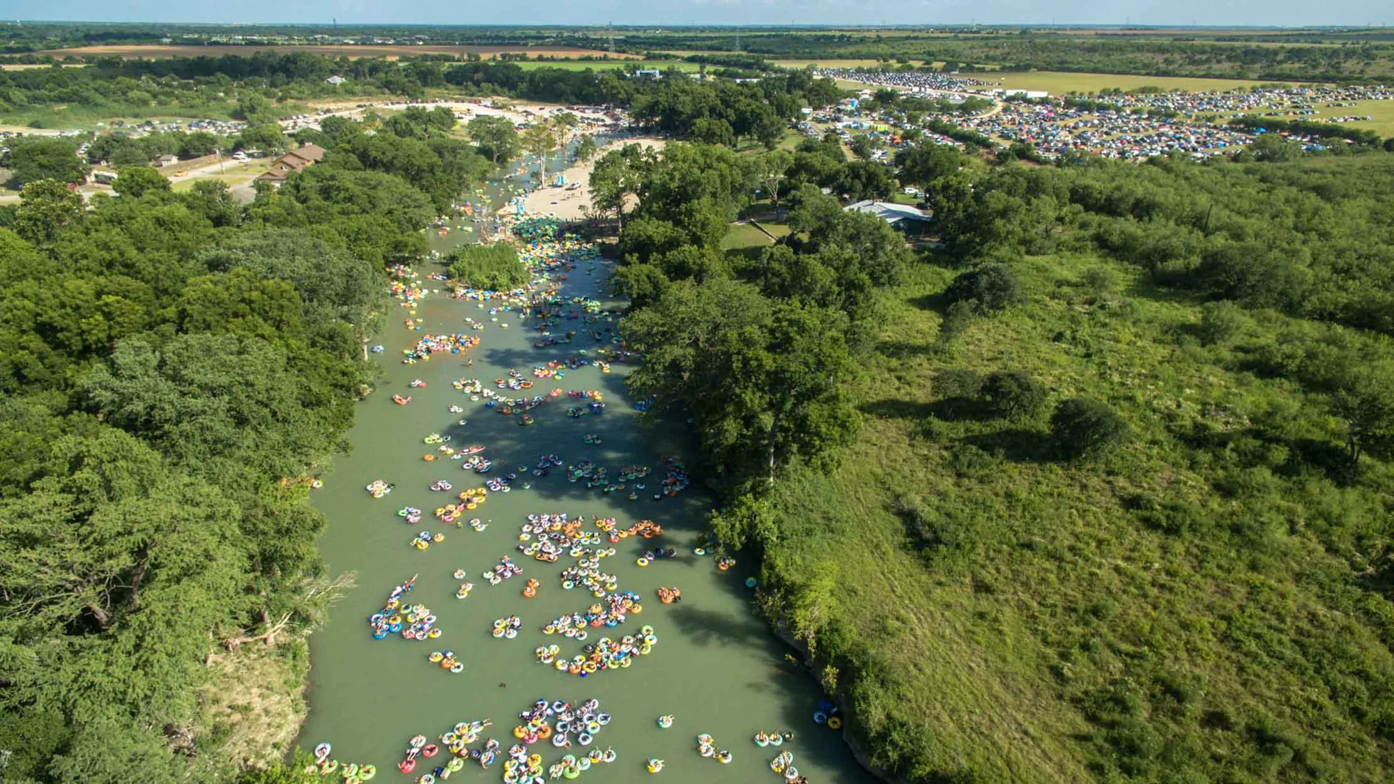 The San Marcos River in Hays County, Texas