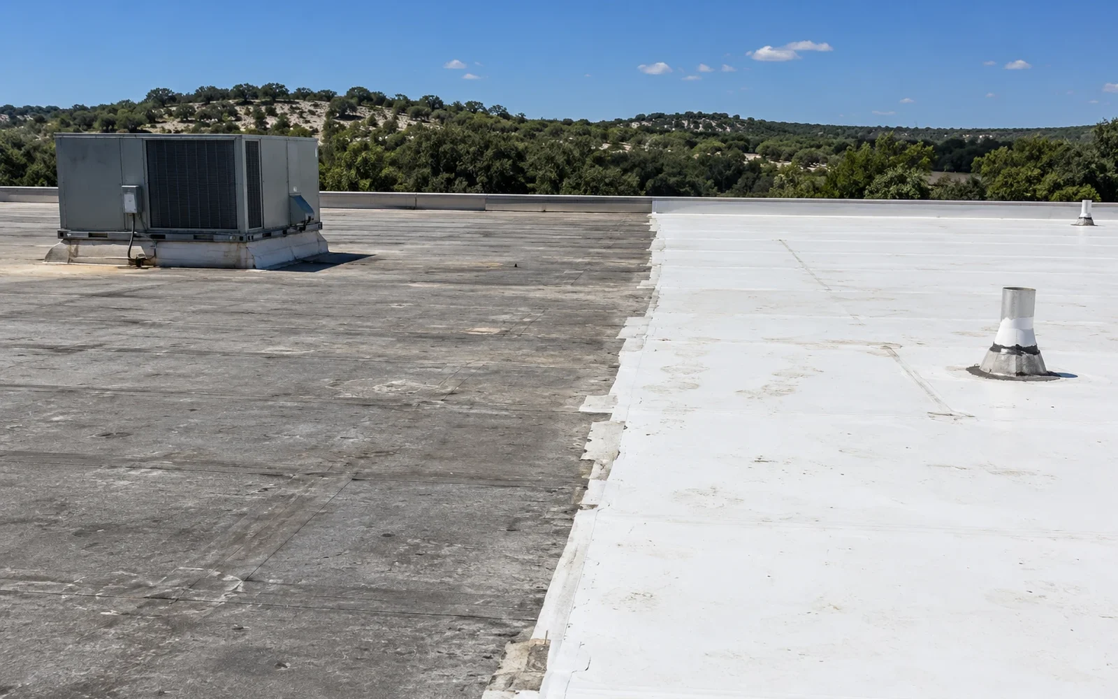 Occupied Building Reroofing in San Marcos, TX